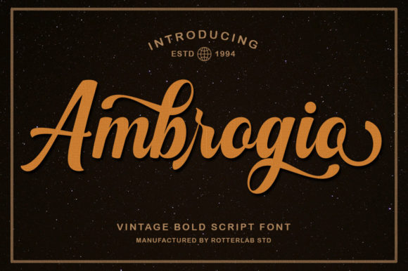 Ambrogio Typeface: Bold Script for Editorial Design
