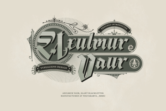 Axulmur Vaur: A Bold Blackletter Font for Makers