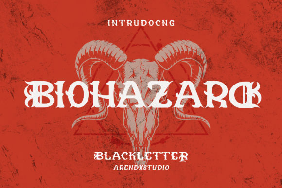 Biohazard: A Bold Blackletter Font for Makers