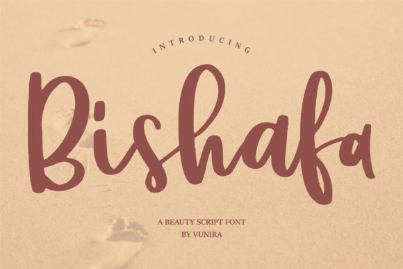 Bishafa: A Bold Handwritten Font for Branding