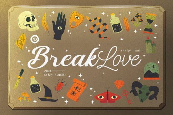 BreakLove Font: Bold Handwritten Style for Makers