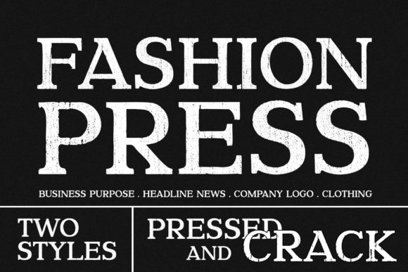 Fashion Pressed: A Bold Serif Font for Makers