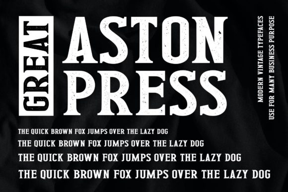 Great Aston Press: A Bold Serif Font for Web Design