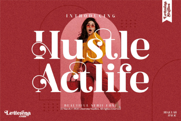 Hustle Actlife: A Bold Serif Typeface for Editorial Design