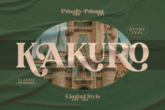 Kakuro Font: Bold Serif for Strong Branding
