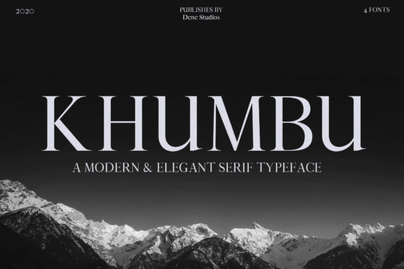 Khumbu: A Bold Serif Font for Editorial Design