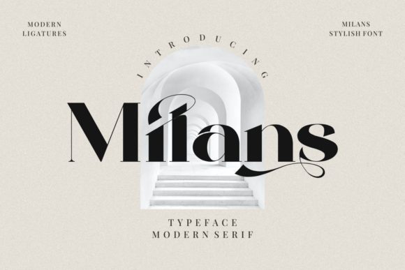 Milans Font: Bold Serif for Branding