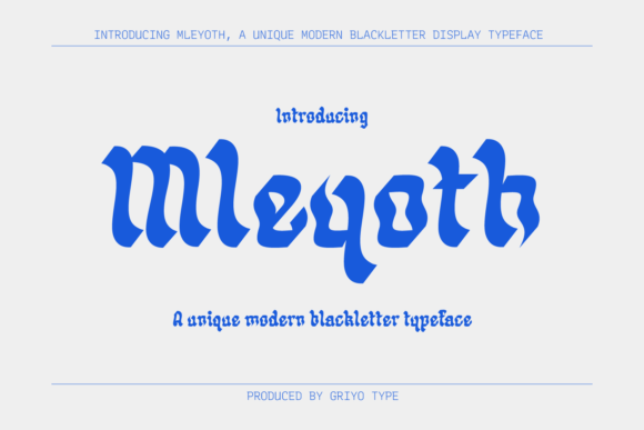 Mleyoth: The Bold Blackletter Font for Scroll-Stopping Designs