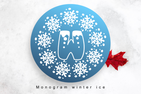 Monogram Winter Ice Typeface for Editorial Design