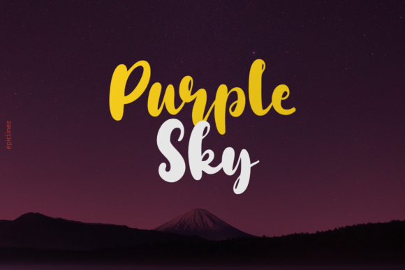 Purple Sky: A Bold Script Font for Web Design