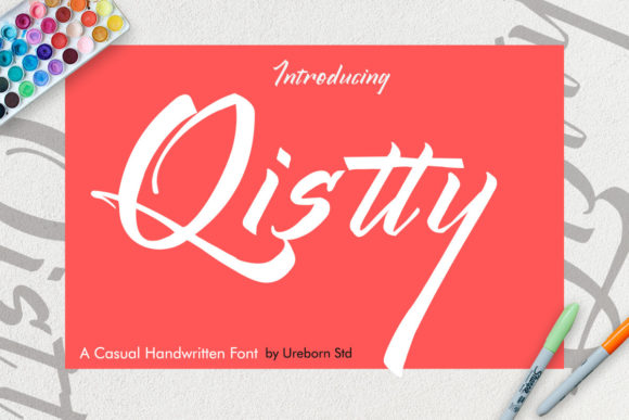 Qistty: A Bold Handwritten Font for Editorial Design
