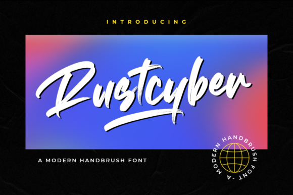 Rustcyber Font: A Bold Handwritten Typeface for Branding