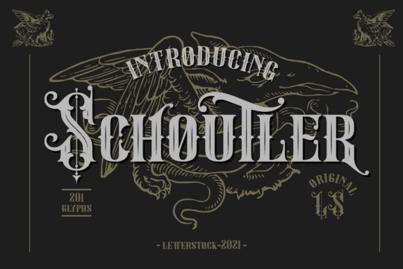 Schoutler: A Bold Blackletter Font for Makers