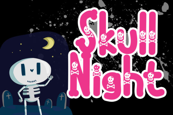 Skull Night: A Bold Decorative Font for Editorial Design