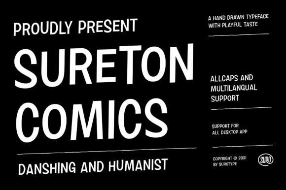 Sureton Comics: A Hand-Drawn Typeface for Editorial Clarity