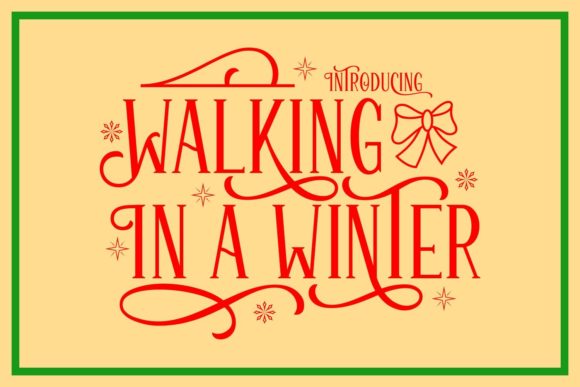 Walking in a Winter Font for Elegant Branding